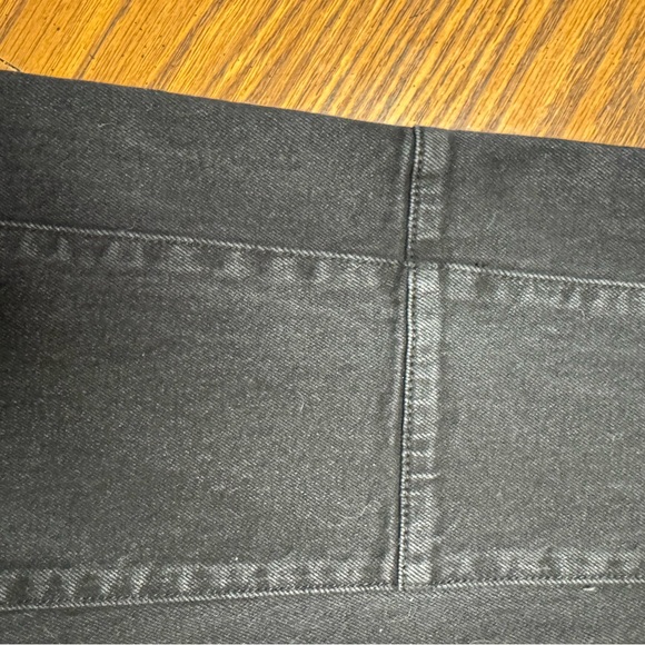 Sz 3 Tinseltown Flared Jeans Black Dark Wash Stretch Frayed Hem 5-Pocket Denim - Picture 9 of 12